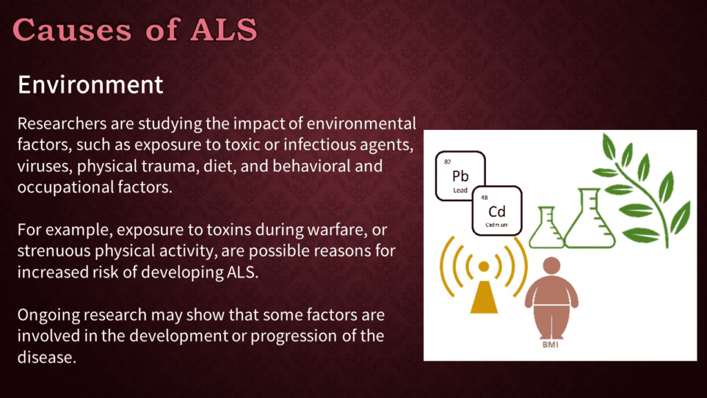 Causes of Amyotrophic lateral sclerosis (ALS) 